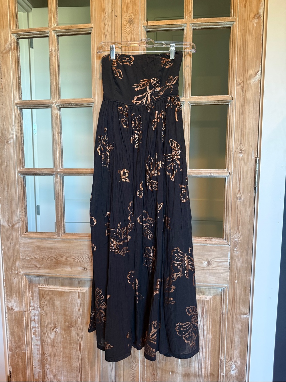 Free People Baja babe maxi strapless dress